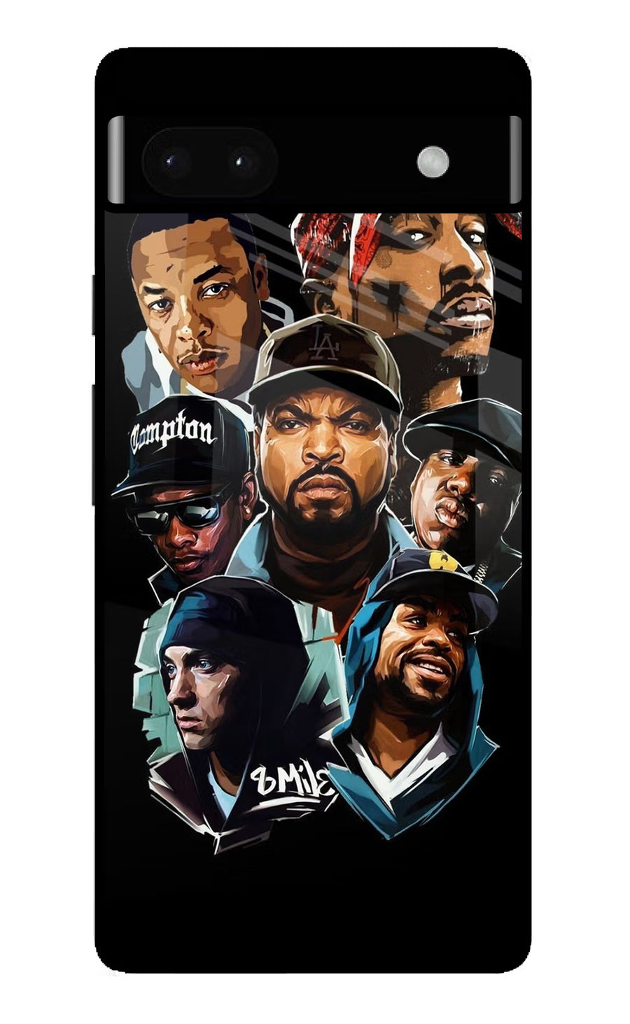 Rappers Google Pixel 6A Back Cover, Glass case