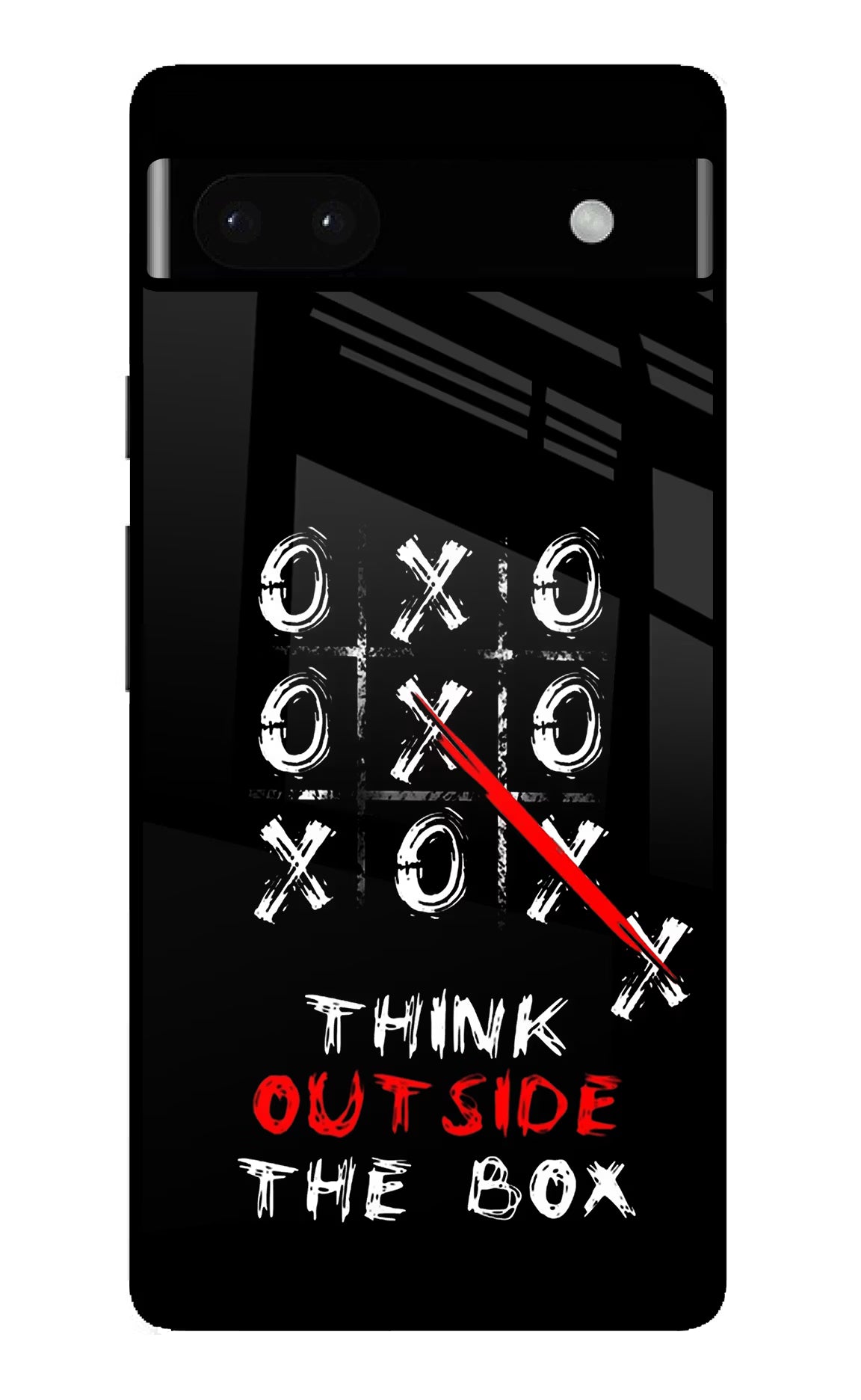 Think out of the BOX Google Pixel 6A Glass Case Back Cover by Casekaro