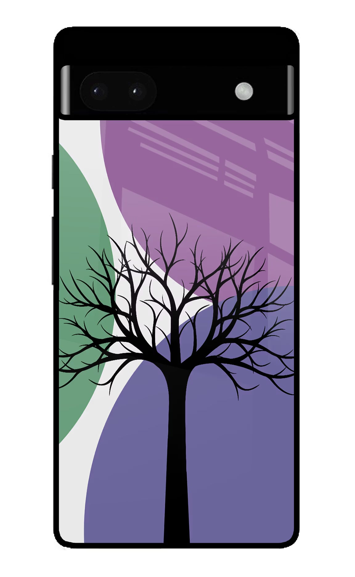 Tree Art Google Pixel 6A Glass Case Back Cover by Casekaro