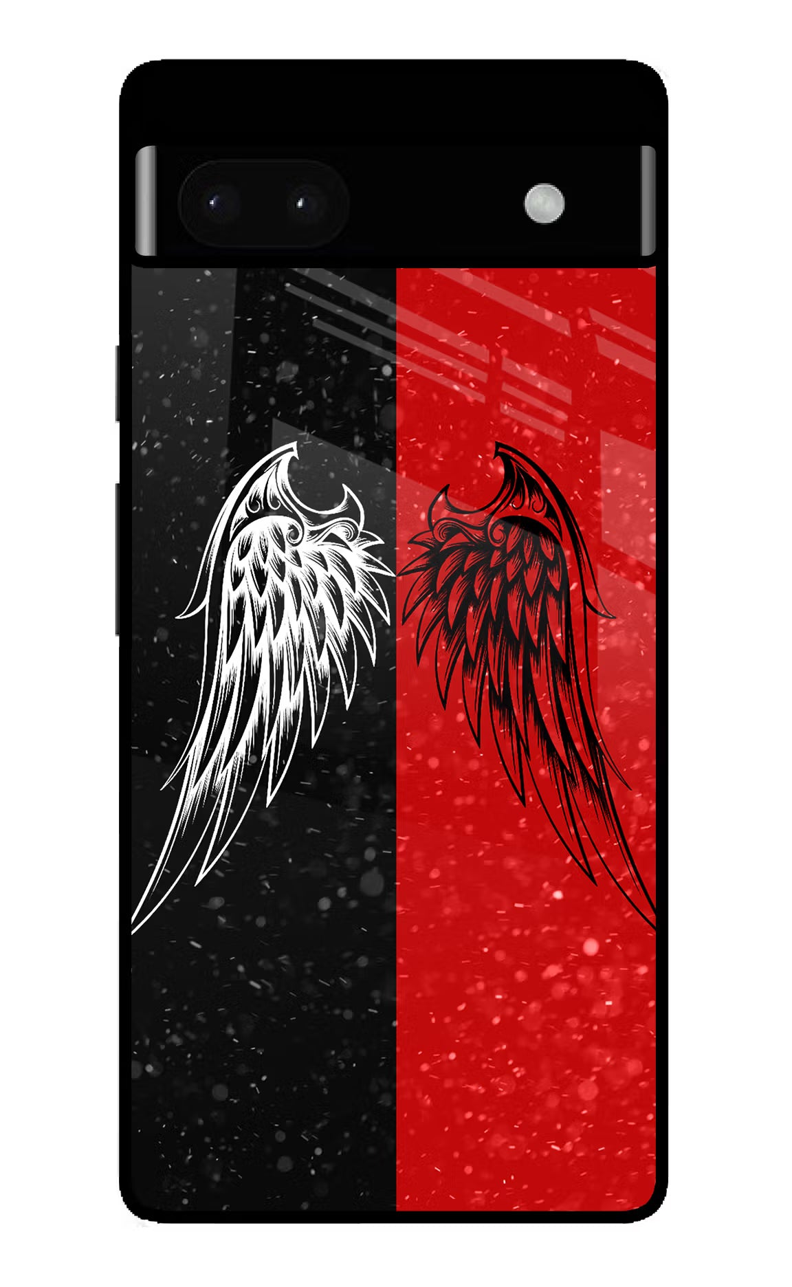 Wings Google Pixel 6A Glass Case Back Cover by Casekaro