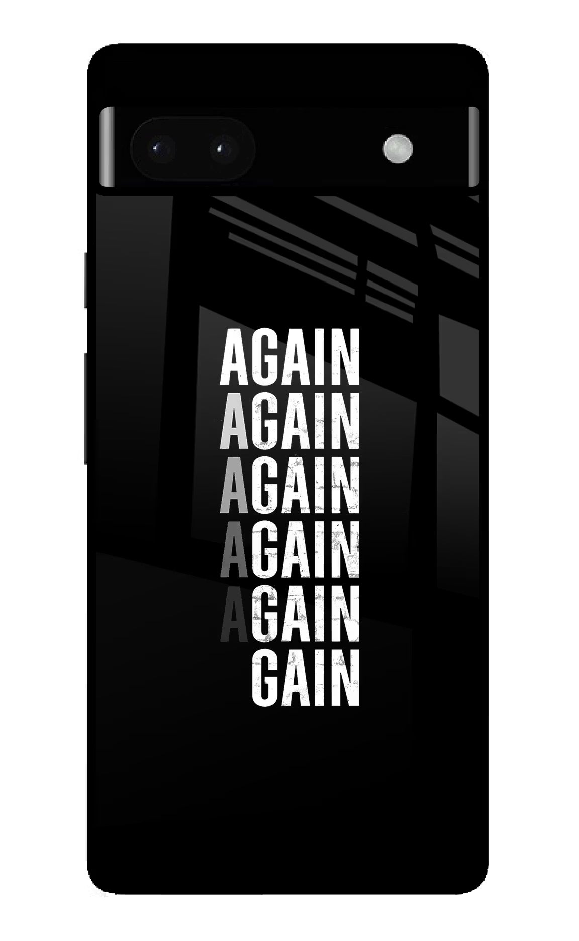 Again Again Gain Google Pixel 6A Glass Case Back Cover by Casekaro