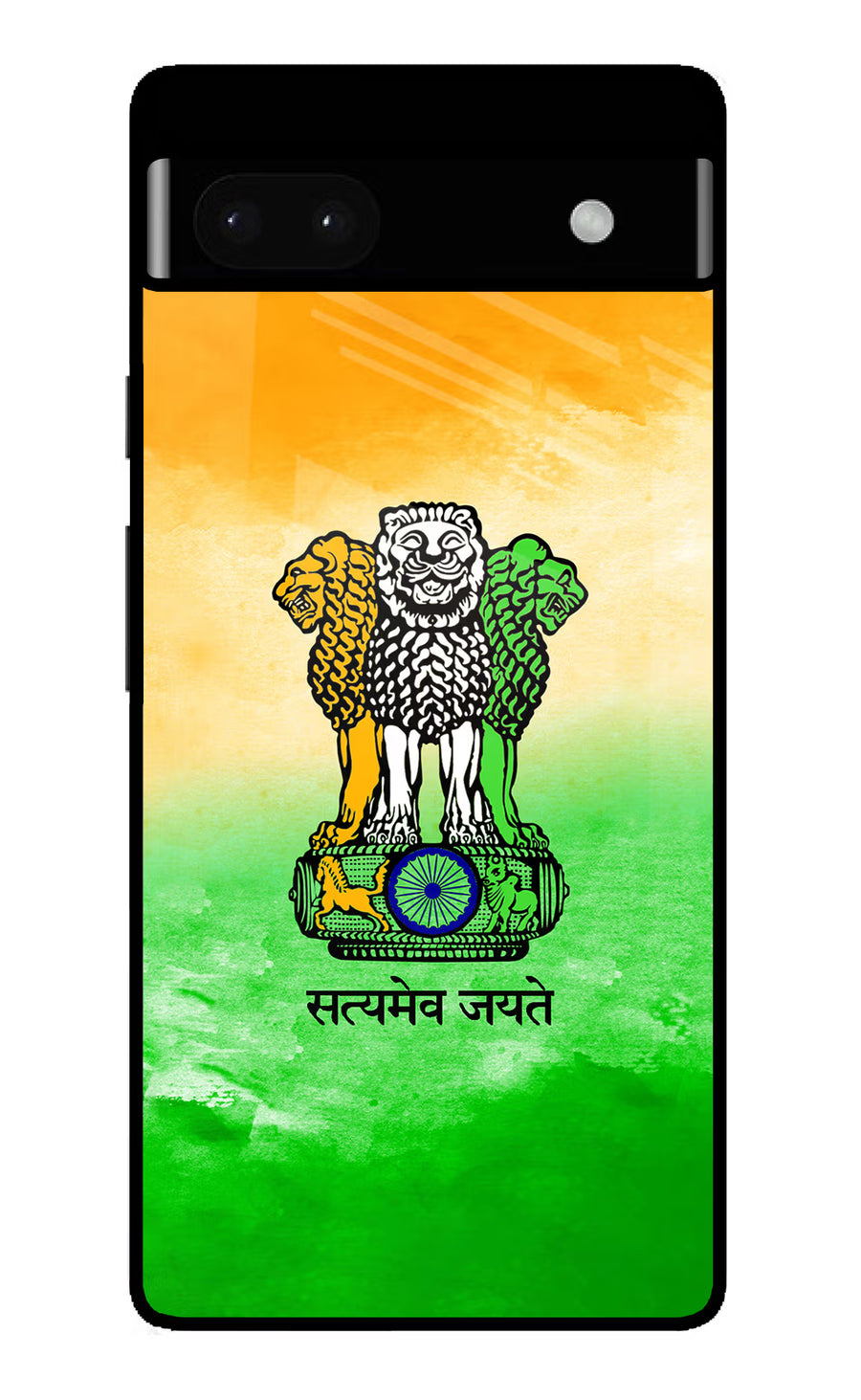 Satyamev Jayate Flag Google Pixel 6A Back Cover, Glass case