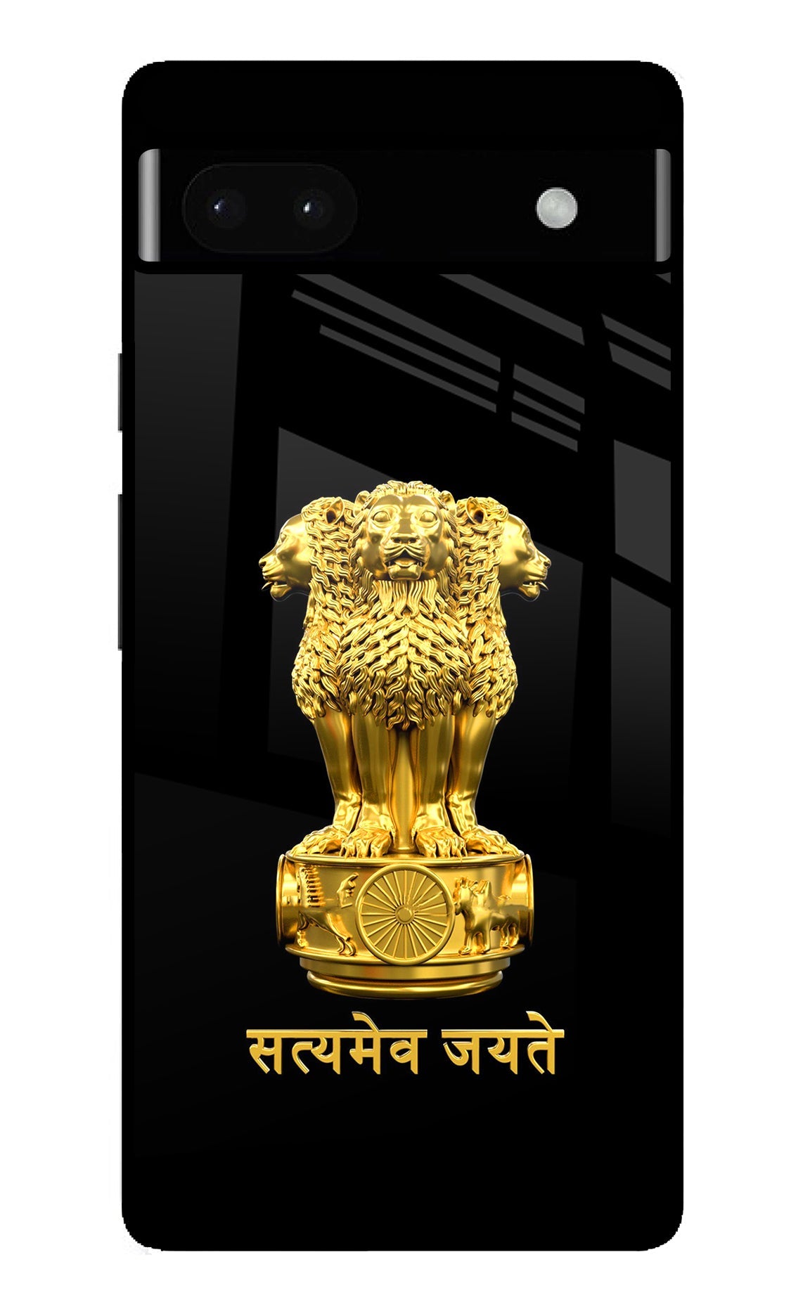 Satyamev Jayate Golden Google Pixel 6A Glass Case