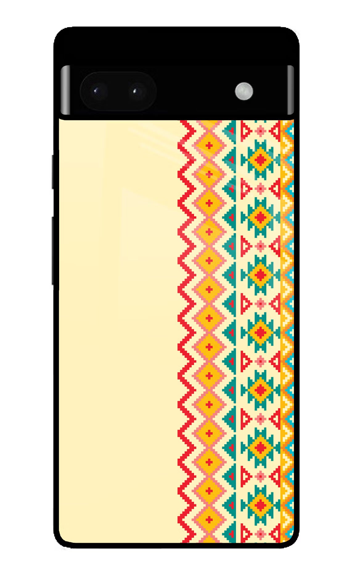 Ethnic Seamless Google Pixel 6A Glass Case Back Cover by Casekaro