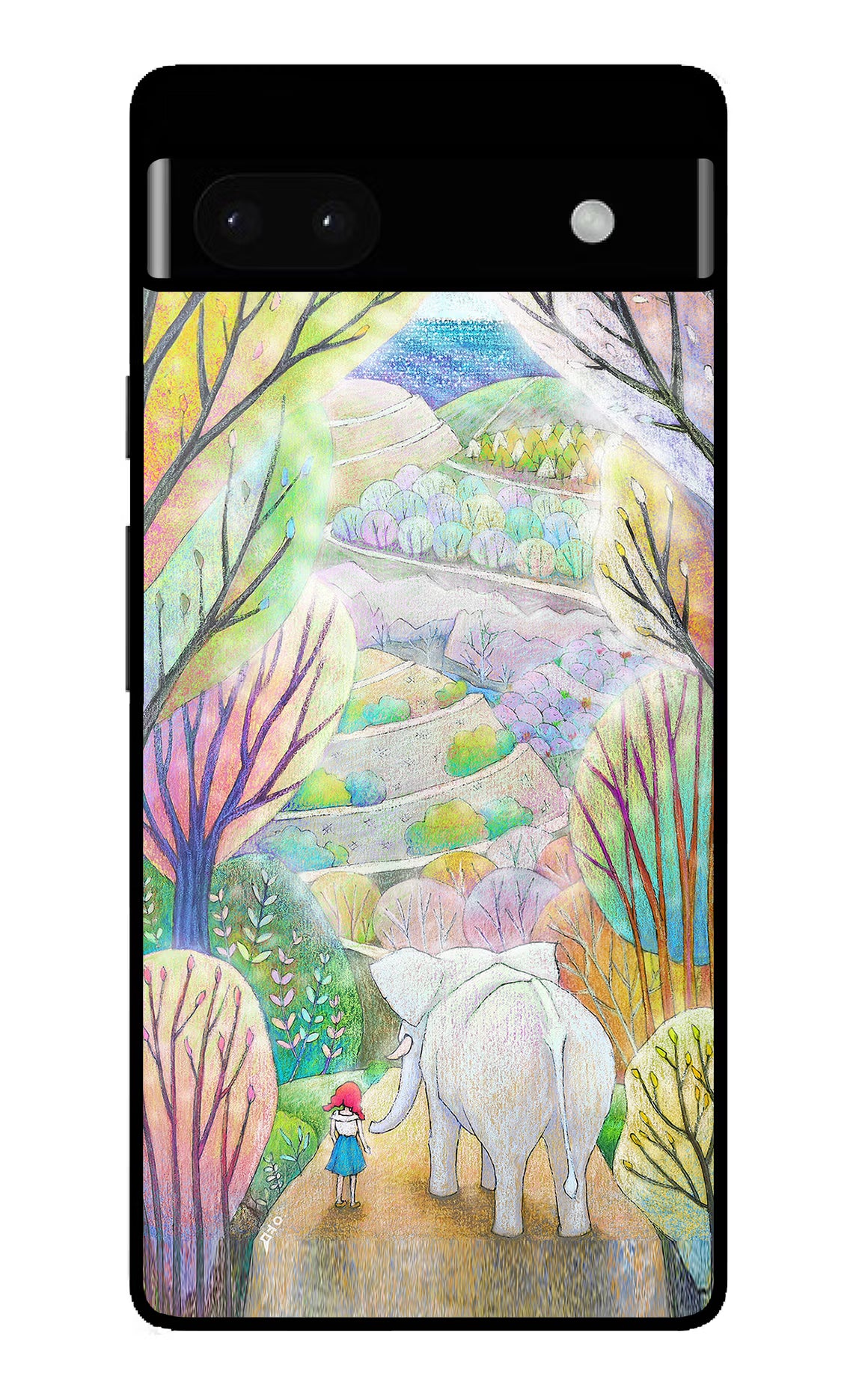 Nature Painting Google Pixel 6A Glass Case Back Cover by Casekaro