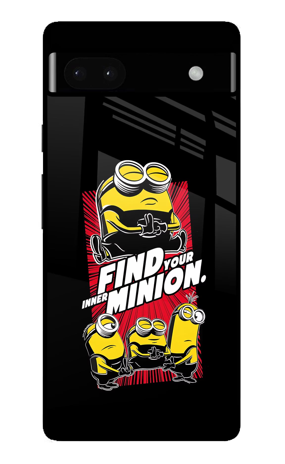 Find your inner Minion Google Pixel 6A Glass Case Back Cover by Casekaro
