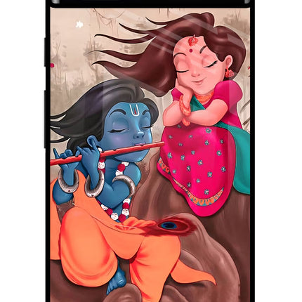 Radhe Krishna Google Pixel 6A Glass Case Back Cover by Casekaro