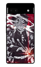 Demon Slayer Google Pixel 6A Glass Case Back Cover by Casekaro