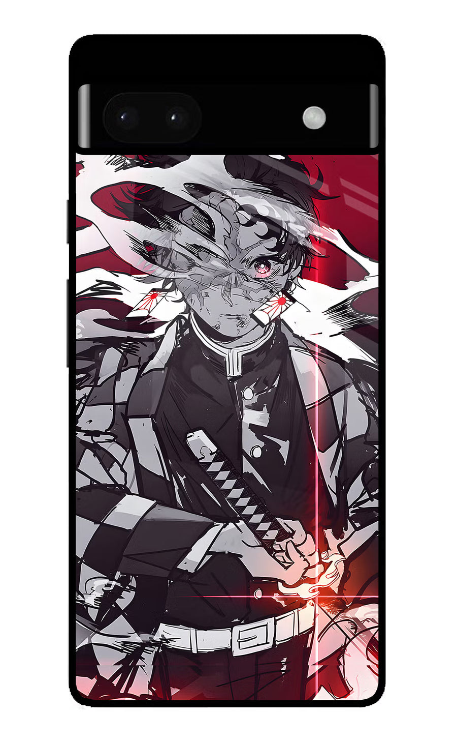 Demon Slayer Google Pixel 6A Back Cover, Glass case
