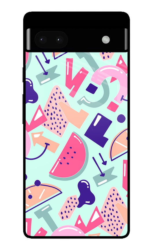 Doodle Pattern Google Pixel 6A Glass Case