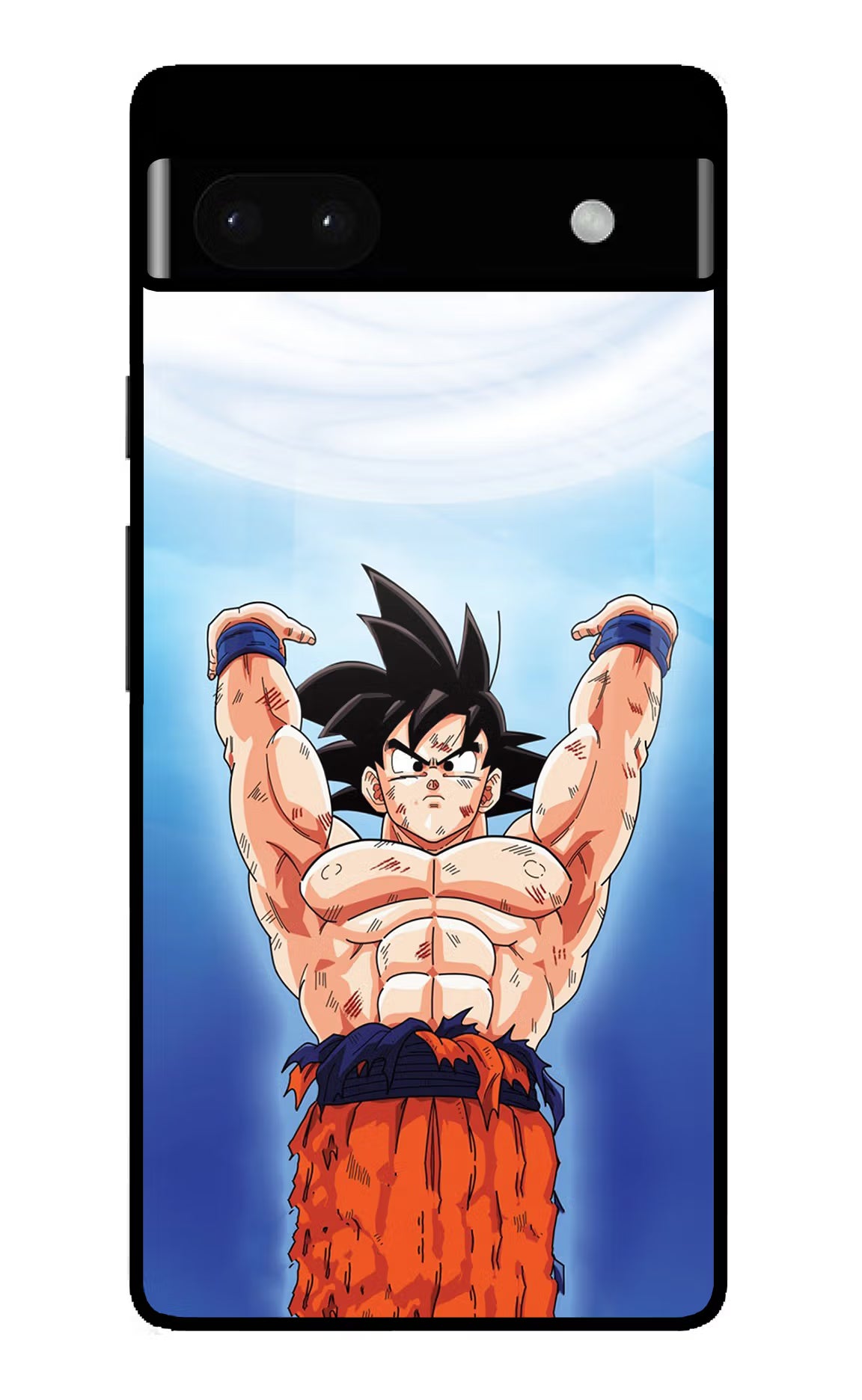 Goku Power Google Pixel 6A Glass Case Back Cover by Casekaro