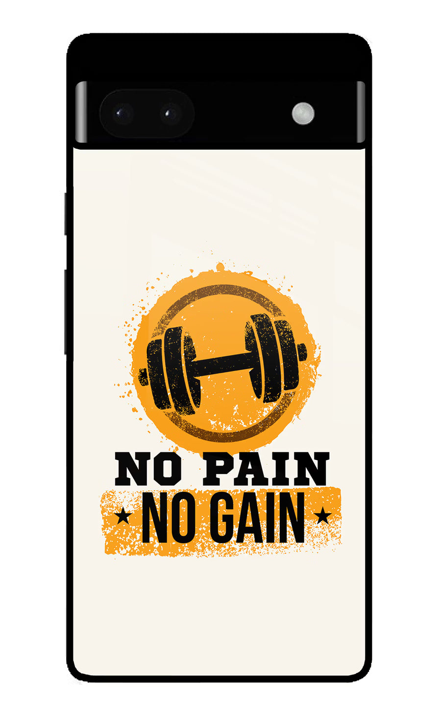 No Pain No Gain Google Pixel 6A Back Cover, Glass case