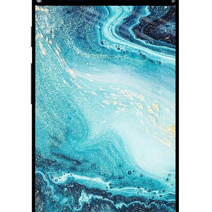 Blue Glitter Marble Google Pixel 6A Glass Case