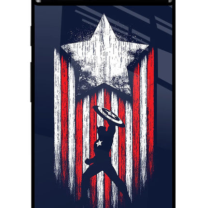Captain America Marvel Art Google Pixel 6A Glass Case