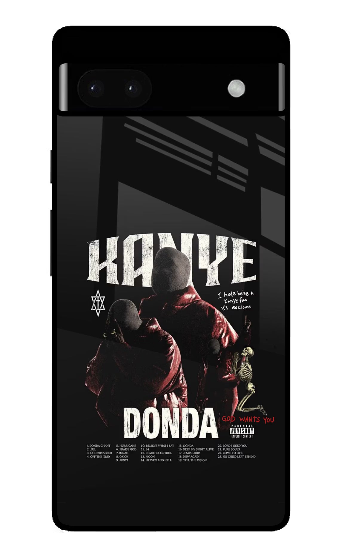 Donda Kanye West Google Pixel 6A Glass Case Back Cover by Casekaro