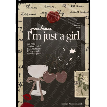 I am just a girl Google Pixel 6A Glass Case