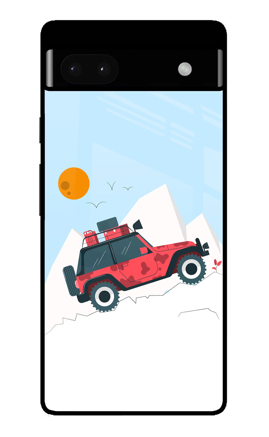Mountain Trail Beast Google Pixel 6A Back Cover, Glass case