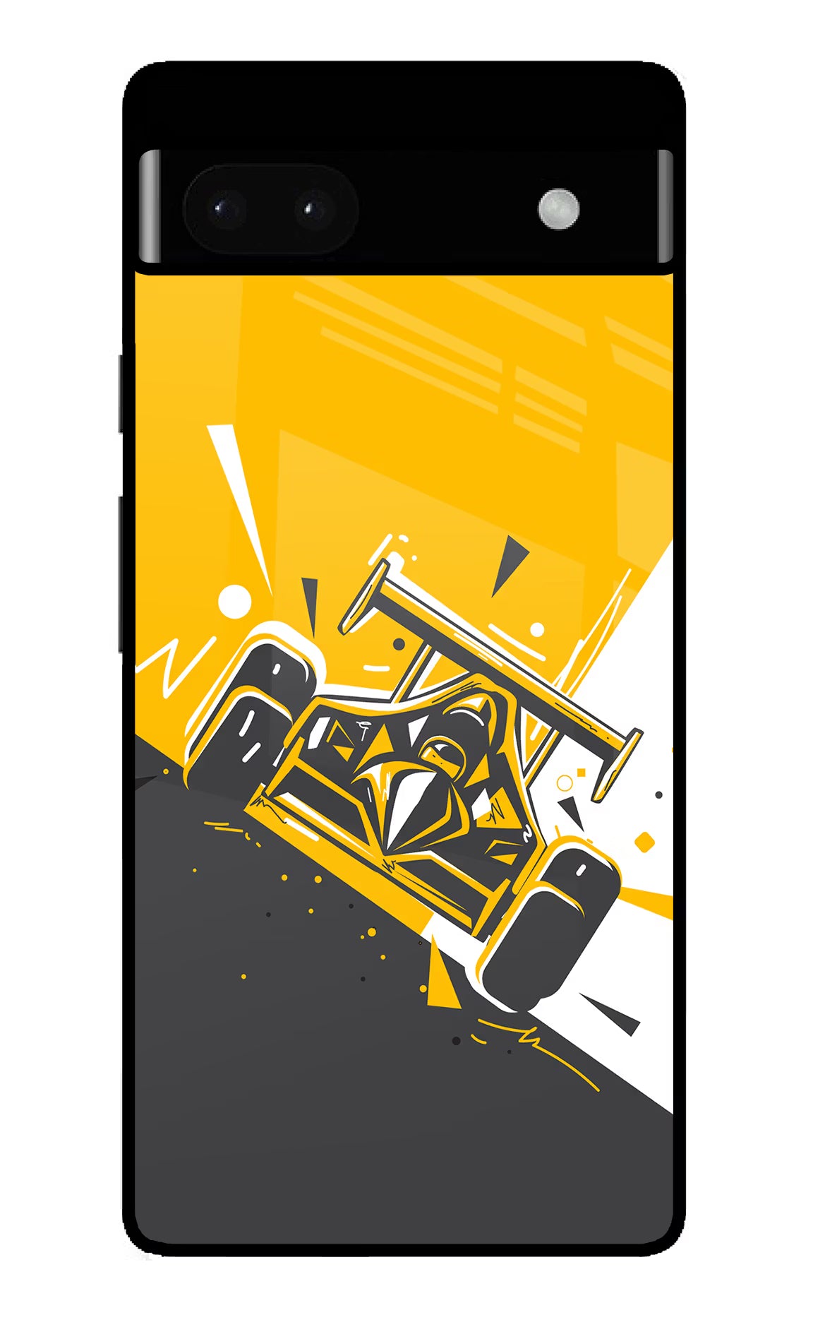 Track King Google Pixel 6A Glass Case Back Cover by Casekaro