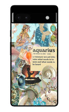 Aquarius Zodiac Google Pixel 6A Glass Case