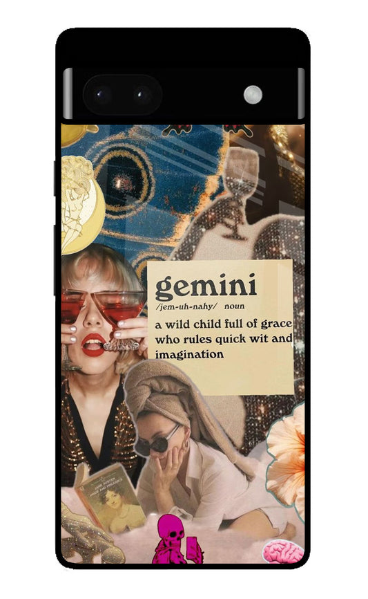 Gemini Zodiac Google Pixel 6A Glass Case