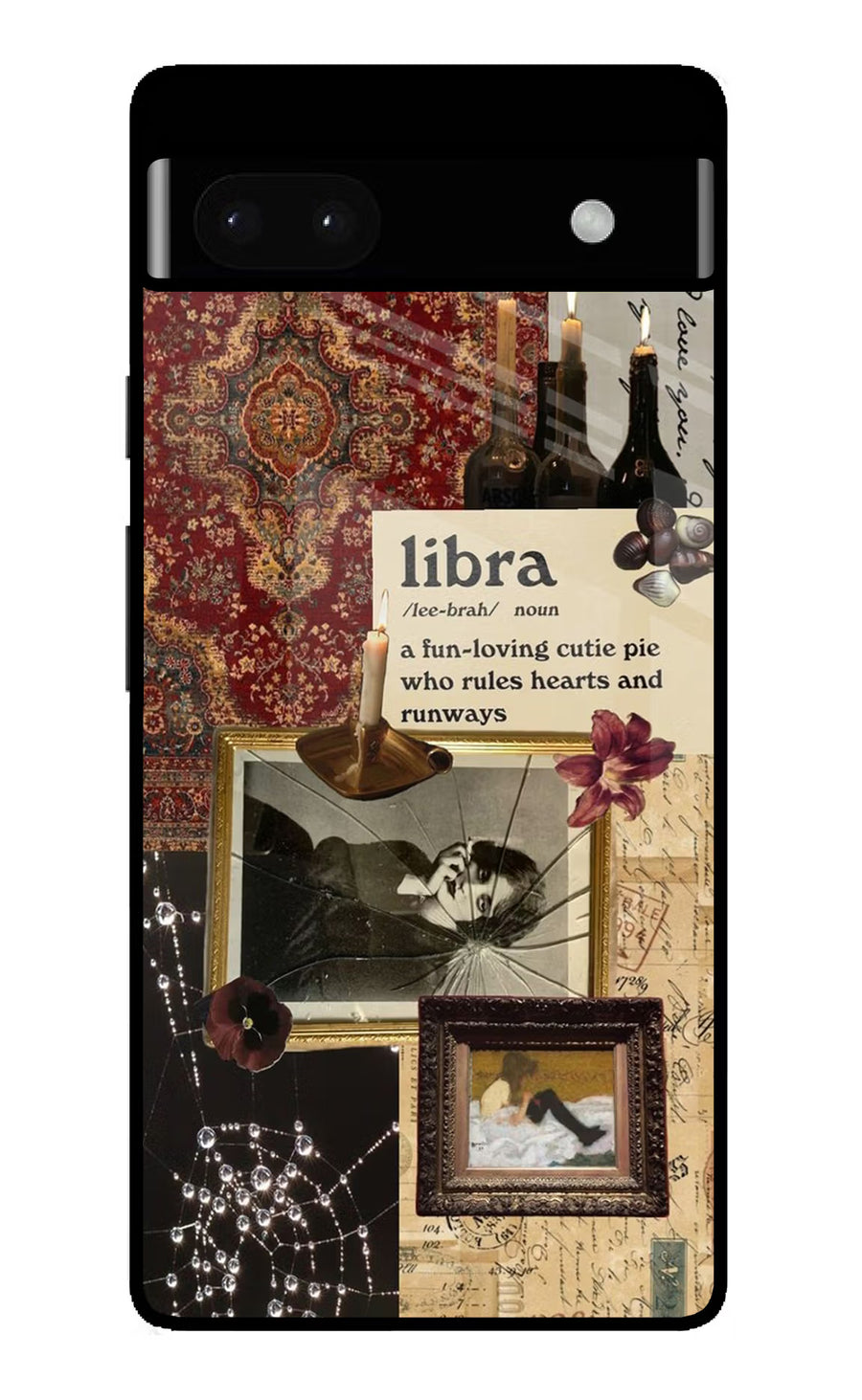 Libra Zodiac Google Pixel 6A Back Cover, Glass case
