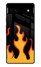 Fired Up – Black Google Pixel 6A Glass Case
