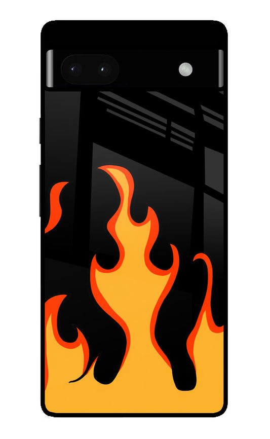 Fired Up – Black Google Pixel 6A Glass Case