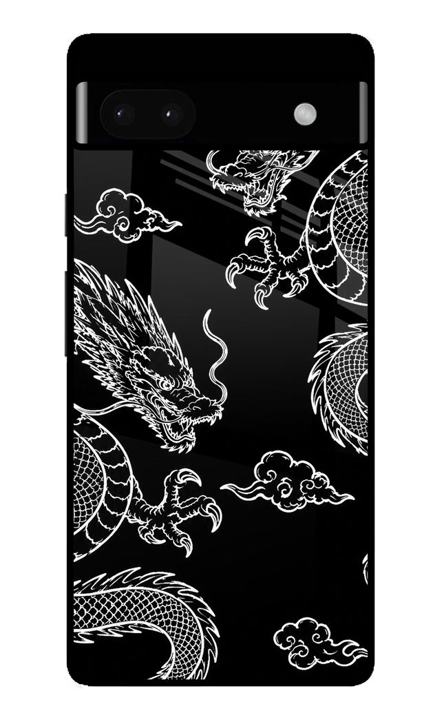 Twin Dragons Google Pixel 6A Glass Case