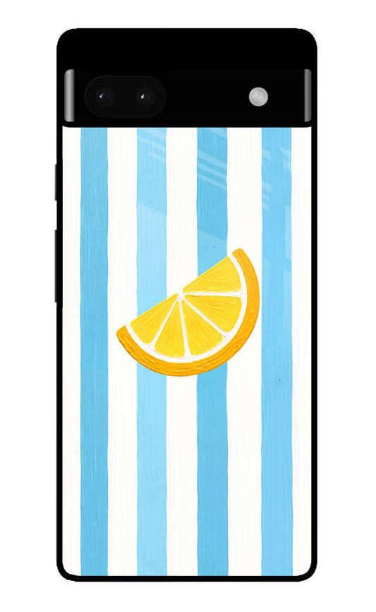 Summer Lemon Google Pixel 6A Glass Case