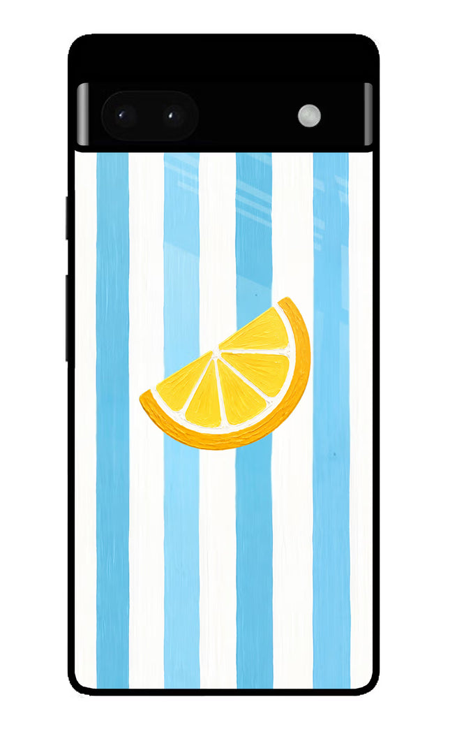 Summer Lemon Google Pixel 6A Glass Case