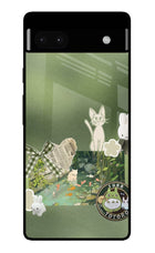Aesthetic anime Google Pixel 6A Glass Case