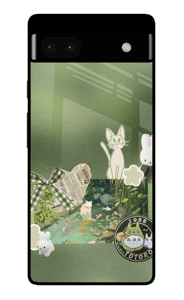 Aesthetic anime Google Pixel 6A Glass Case