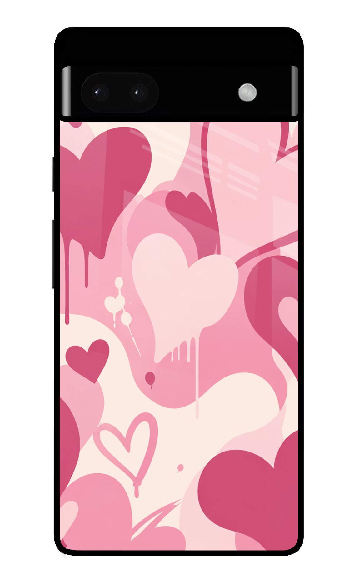 Hearty case Google Pixel 6A Glass Case Back Cover by Casekaro