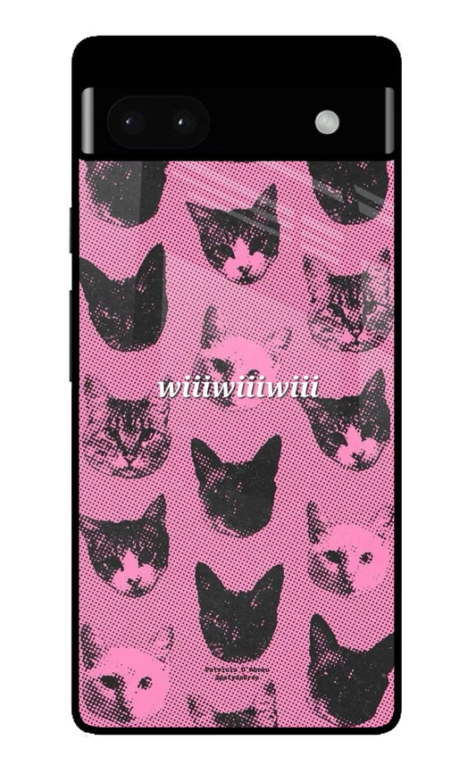 Pink Cats Google Pixel 6A Glass Case