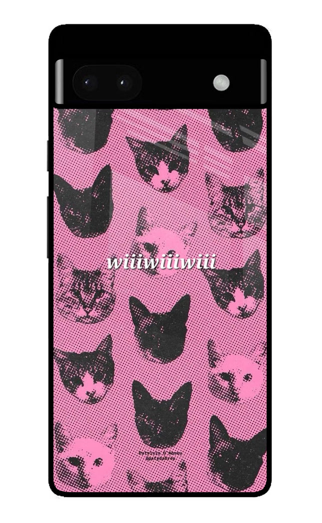 Pink Cats Google Pixel 6A Glass Case