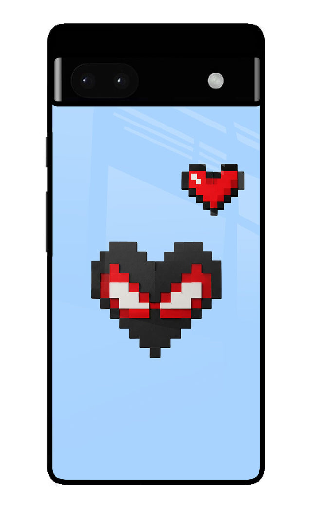 Peter Heart Google Pixel 6A Glass Case