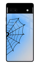 Blue Web Google Pixel 6A Glass Case