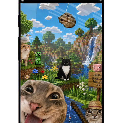 Minecraft Cat Chaos Google Pixel 6A Glass Case