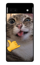 Silly Cat Call Google Pixel 6A Glass Case