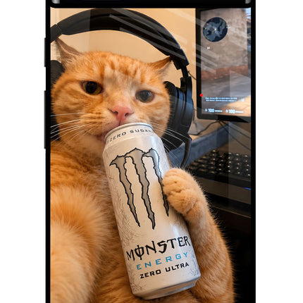 Gamer Cat Energy Google Pixel 6A Glass Case