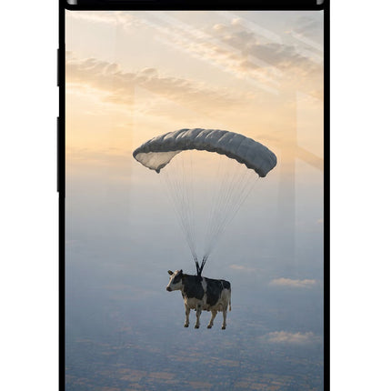 Skydiving Cow Google Pixel 6A Glass Case