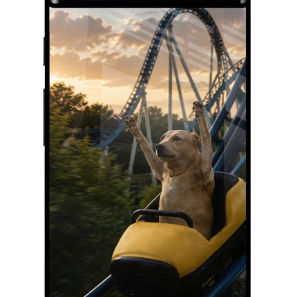 Rollercoaster Dog Google Pixel 6A Glass Case