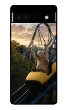 Rollercoaster Dog Google Pixel 6A Glass Case