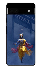 Cosmic Krishna Google Pixel 6A Glass Case