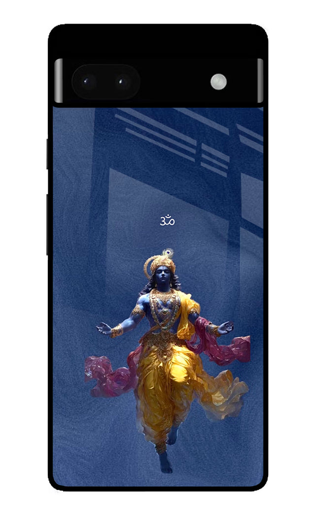 Cosmic Krishna Google Pixel 6A Glass Case