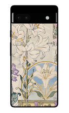 White Lily Google Pixel 6A Glass Case