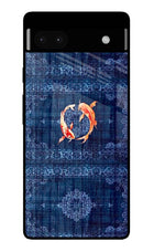 Koi Blue Google Pixel 6A Glass Case