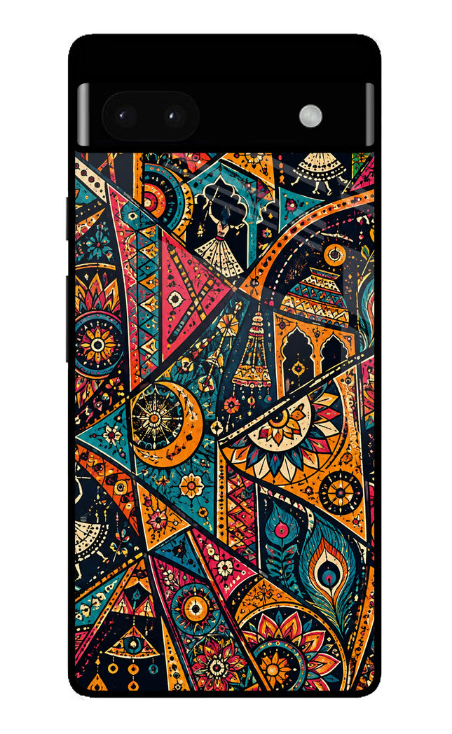 Folk Print Google Pixel 6A Glass Case