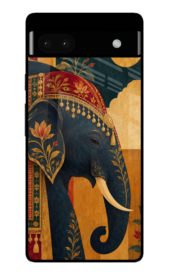 Royal Elephant Google Pixel 6A Glass Case