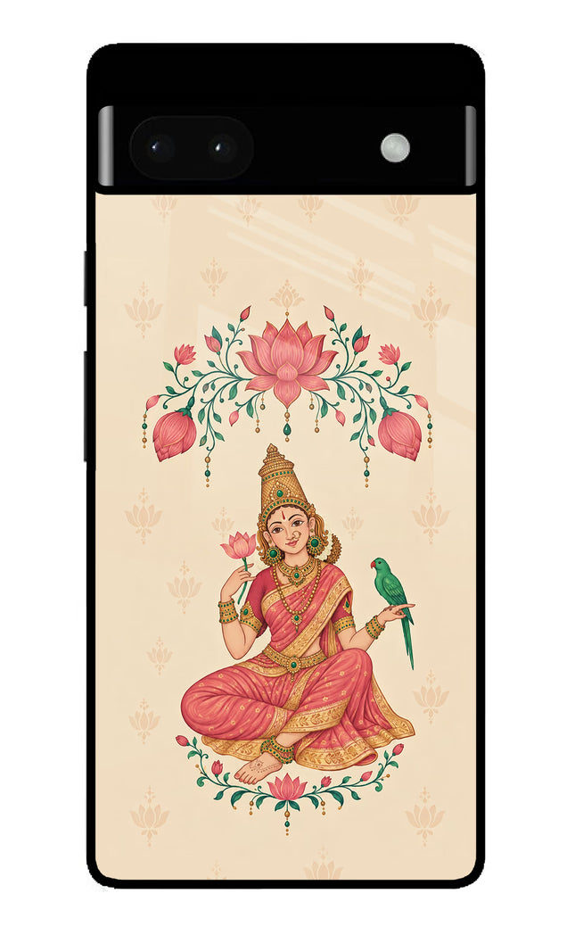 Goddess Lakshmi Google Pixel 6A Glass Case
